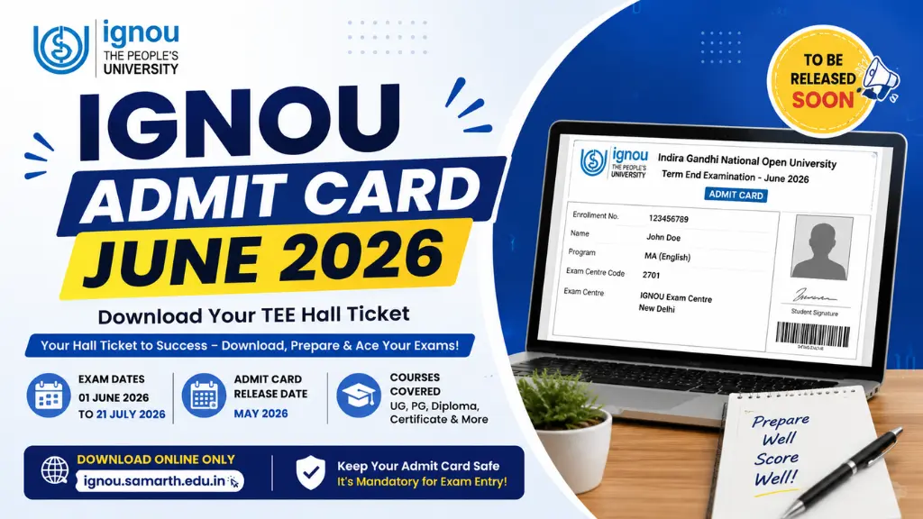 IGNOU Admit Card June 2026